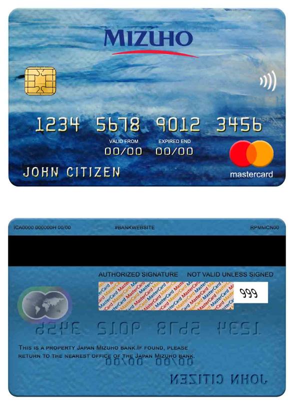 Japan Mizuho bank mastercard